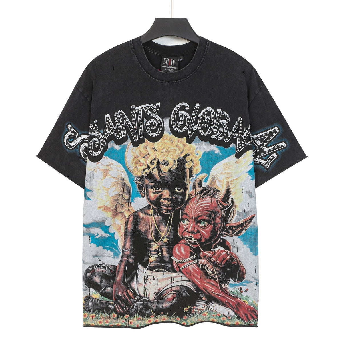 SAINT Washed Black Global Graphic T-Shirt ¡ª hero