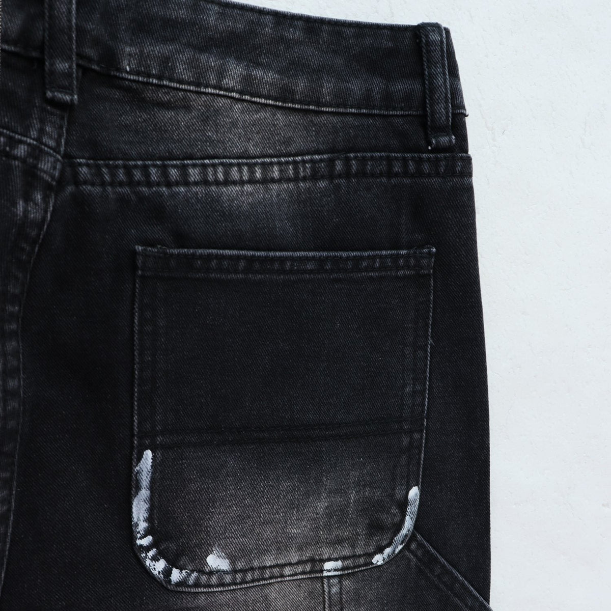 Valley Dreams Distressed Paint-Splatter Jeans ¡ª detail