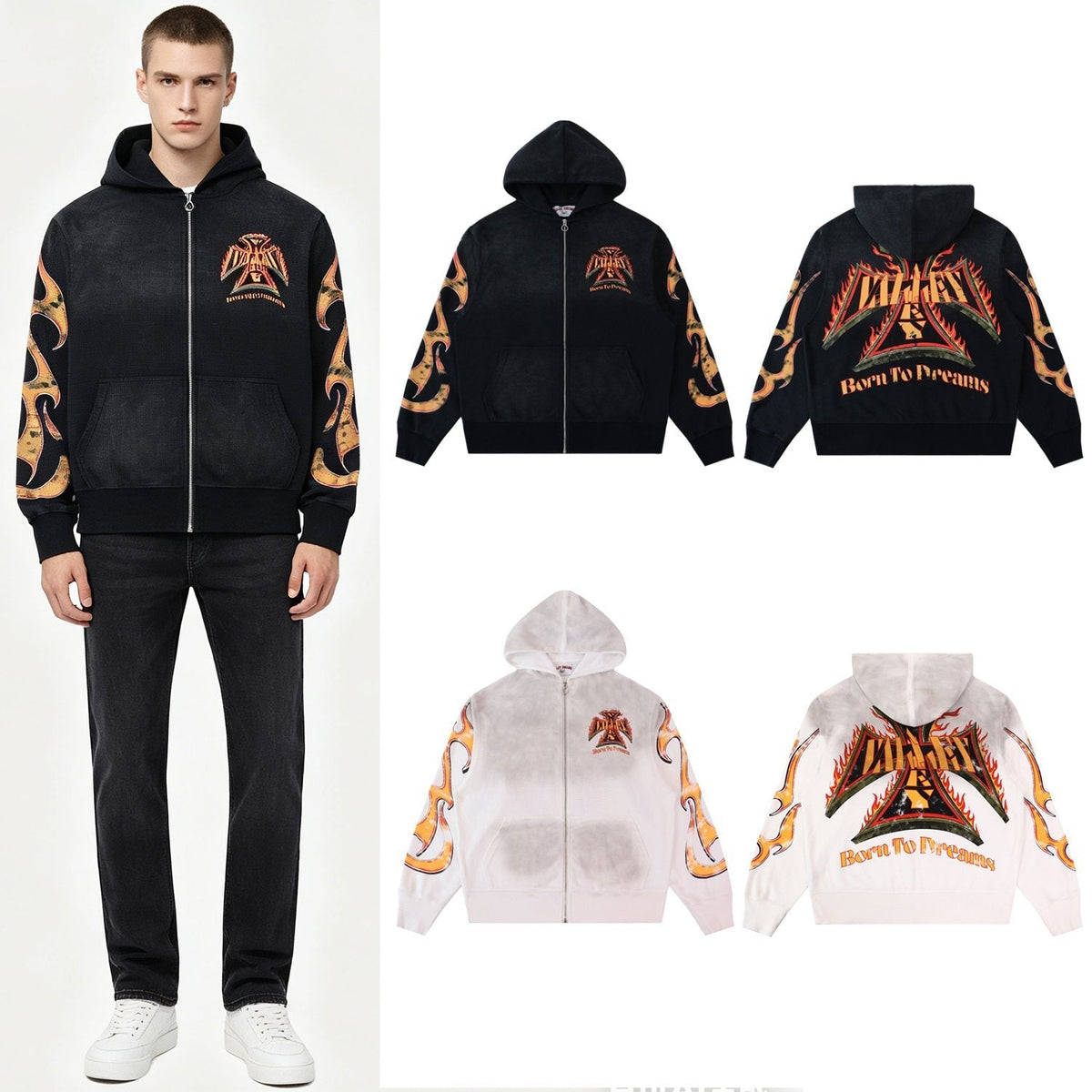 Valley Dreams Death or Glory Flame Zip Hoodie ¡ª context