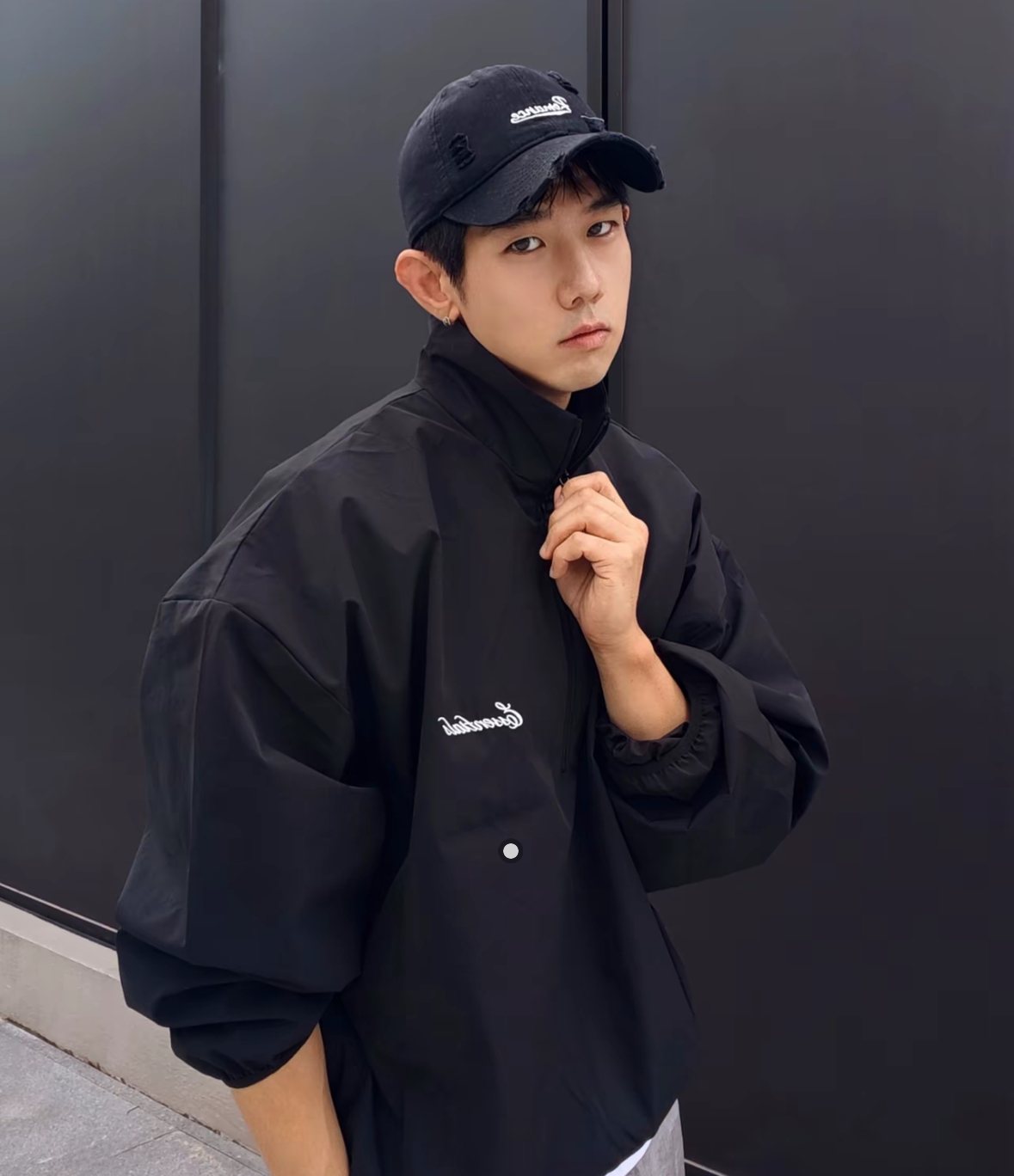 Fear of God Essentials Half-Zip Windbreaker Jacket ¡ª context