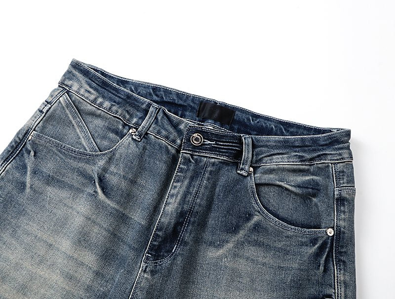 R+A Distressed Washed Blue Jeans ¡ª detail