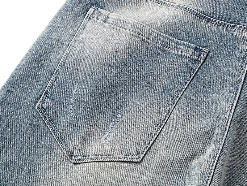 R+A Light Blue Distressed Jeans ¡ª detail