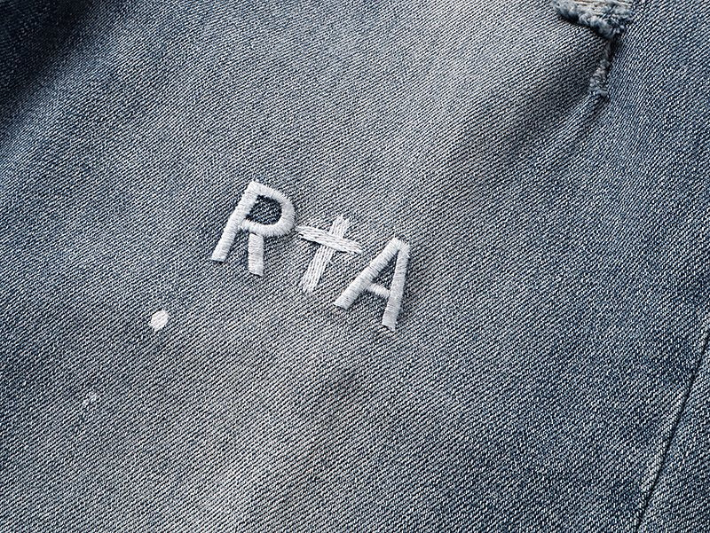 R+A Light Blue Paint Splatter Jeans ¡ª detail