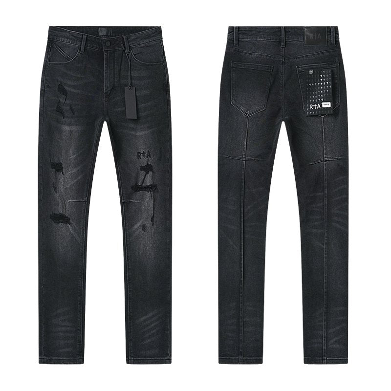 R+A Washed Distressed Black Jeans ¡ª hero