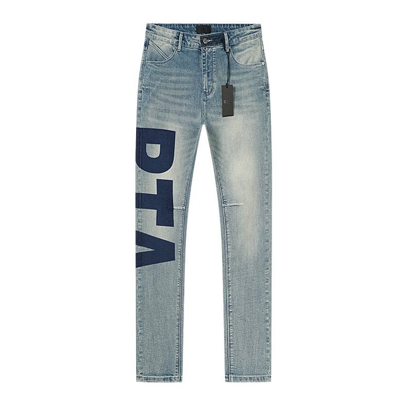 R+A Light Blue Lettered Jeans ¡ª hero