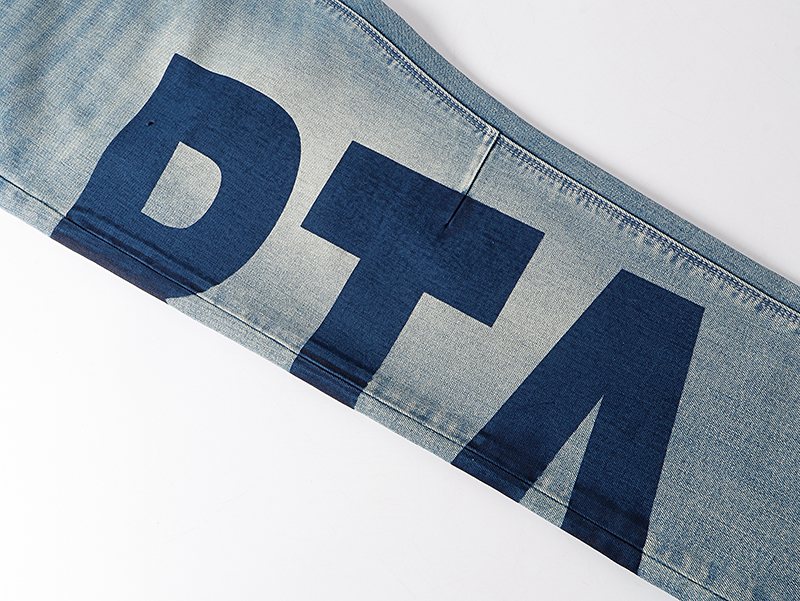 R+A Light Blue Lettered Jeans ¡ª detail