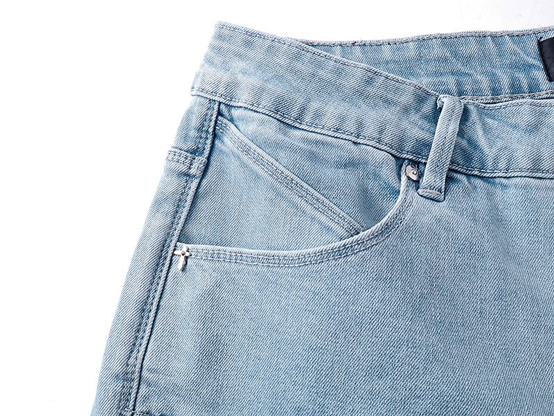 R+A Light Blue Washed Denim Jeans ¡ª detail