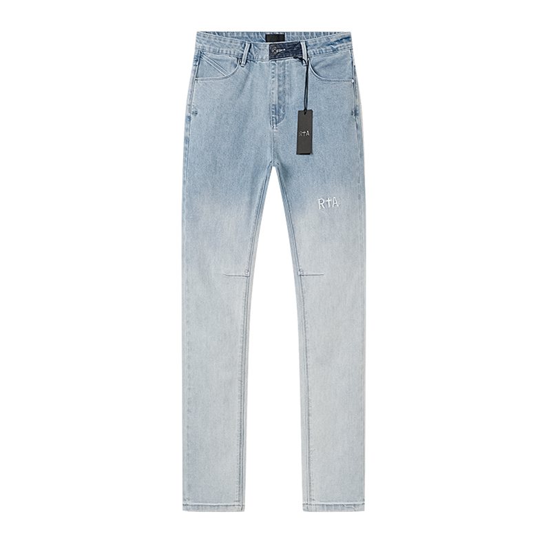 R+A Light Blue Washed Denim Jeans ¡ª front