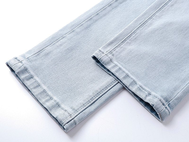 R+A Light Blue Washed Denim Jeans ¡ª detail