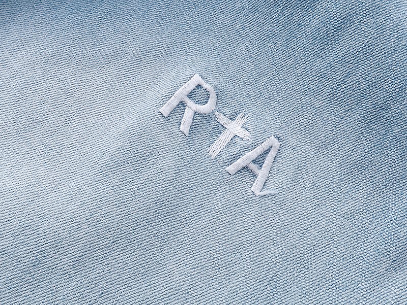 R+A Light Blue Washed Denim Jeans ¡ª detail