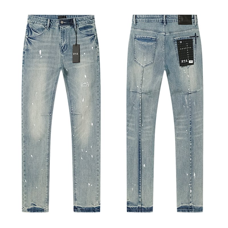 R+A Light Blue Paint-Splatter Distressed Jeans ¡ª hero