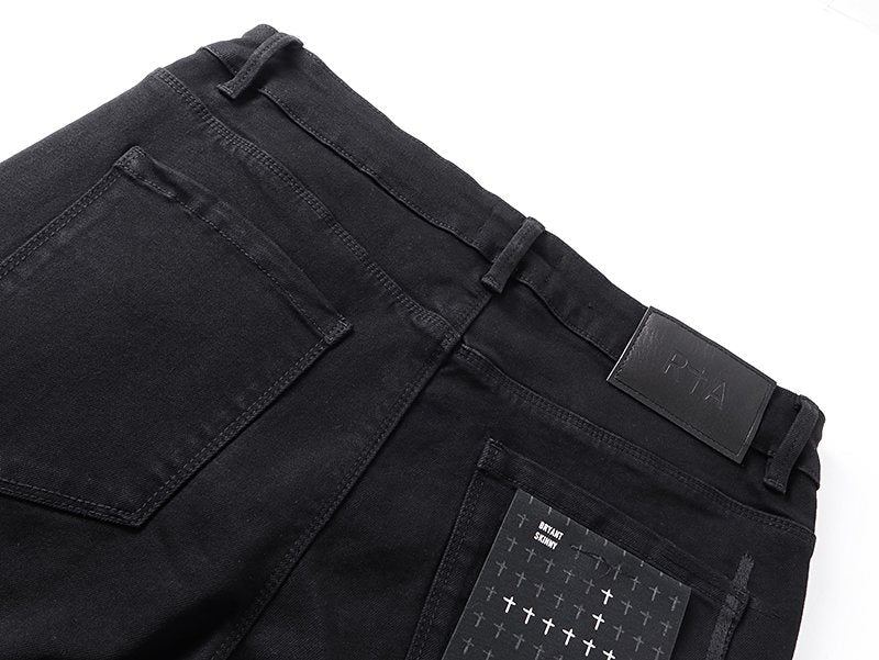 R+A Black Cross Graphic Jeans ¡ª detail