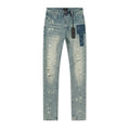 R+A Light Blue Distressed Paint Splatter Jeans ¡ª hero