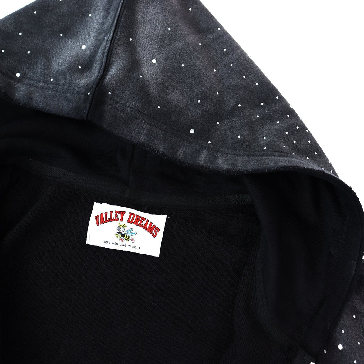 Valley Dreams Washed Rhinestone Zip Hoodie ¡ª neck_label