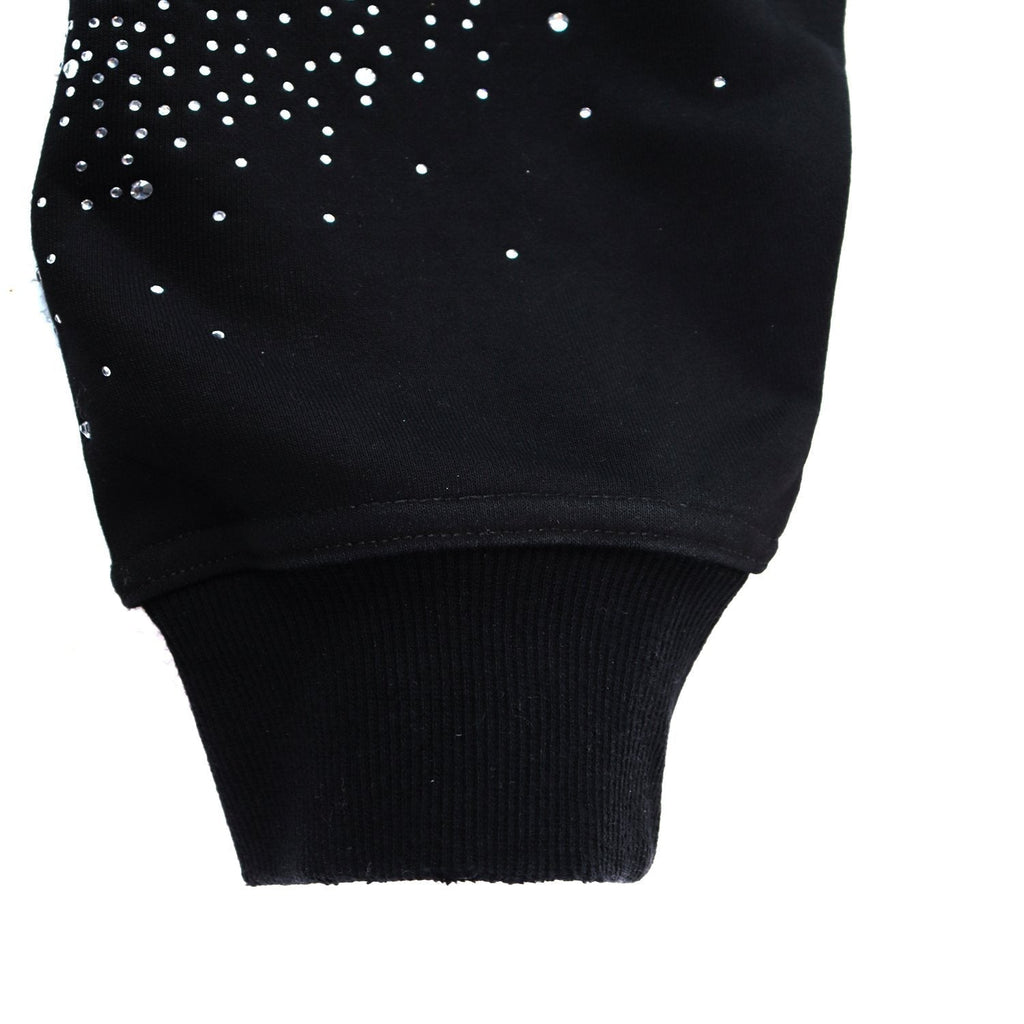 Valley Dreams Washed Rhinestone Zip Hoodie ¡ª fabric_closeup