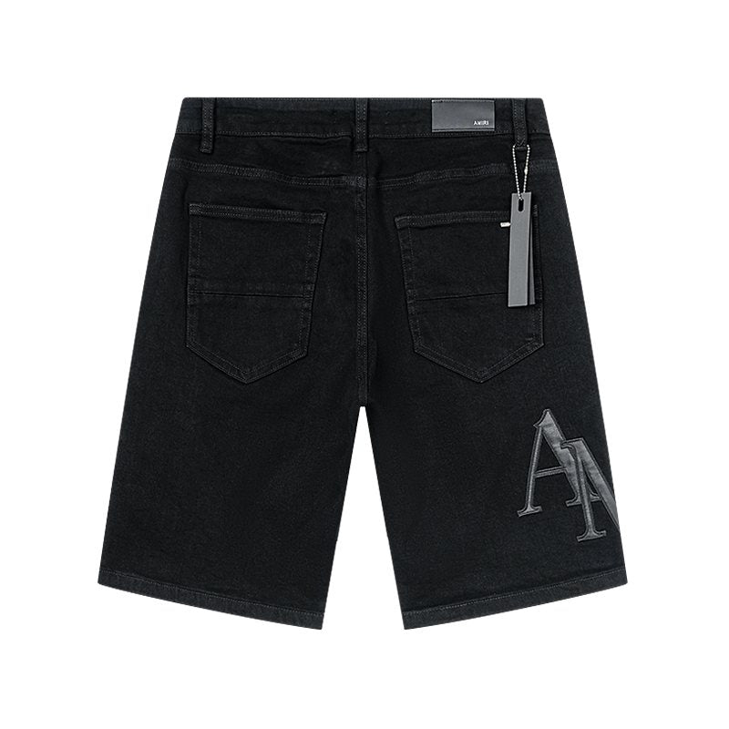 AMIRI Tonal Monogram Denim Shorts ¡ª back