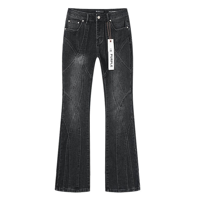 Purple Brand Black Washed Flare Jeans ¡ª hero