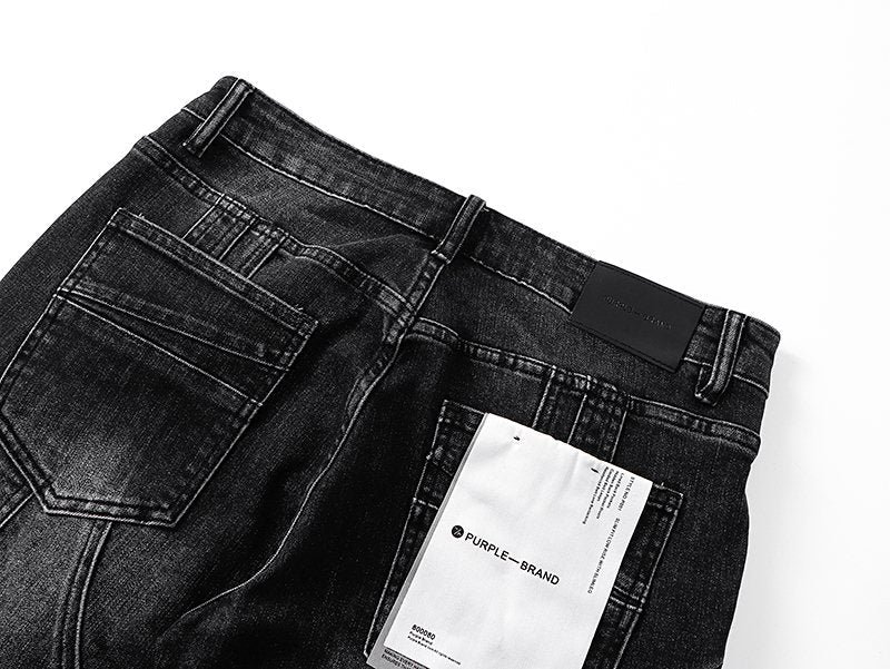 Purple Brand Black Washed Flare Jeans ¡ª detail