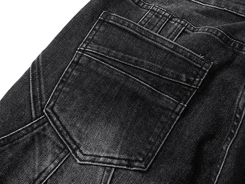 Purple Brand Black Washed Flare Jeans ¡ª detail