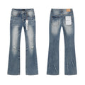 Purple Brand Light Blue Distressed Flare Jeans ¡ª hero
