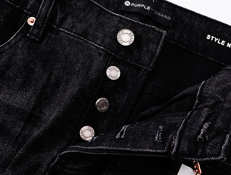 Purple Brand Black Embellished Jeans ¡ª detail