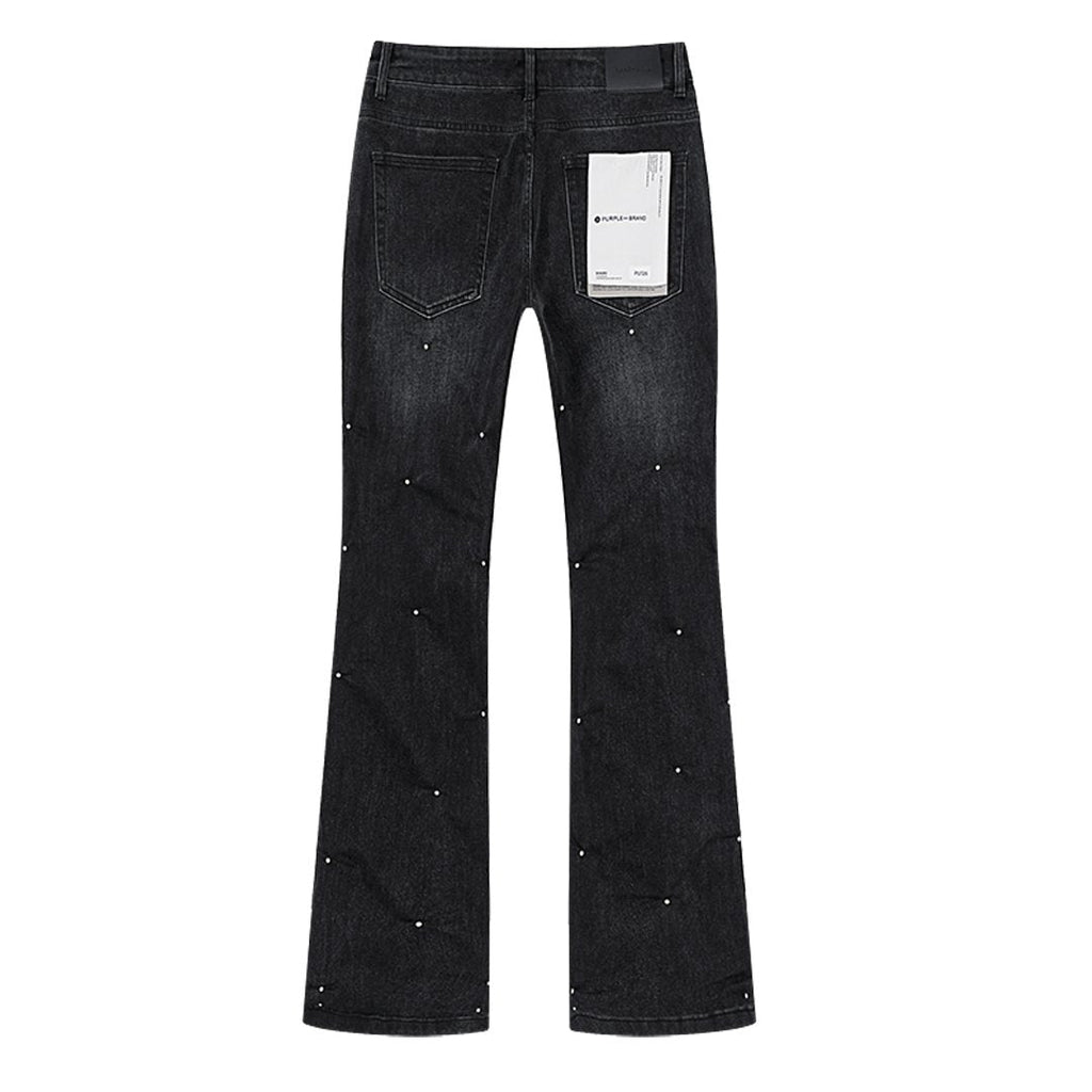 Purple Brand Black Embellished Jeans ¡ª back