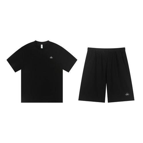 alo Solid Logo T-Shirt & Shorts Set ¡ª hero
