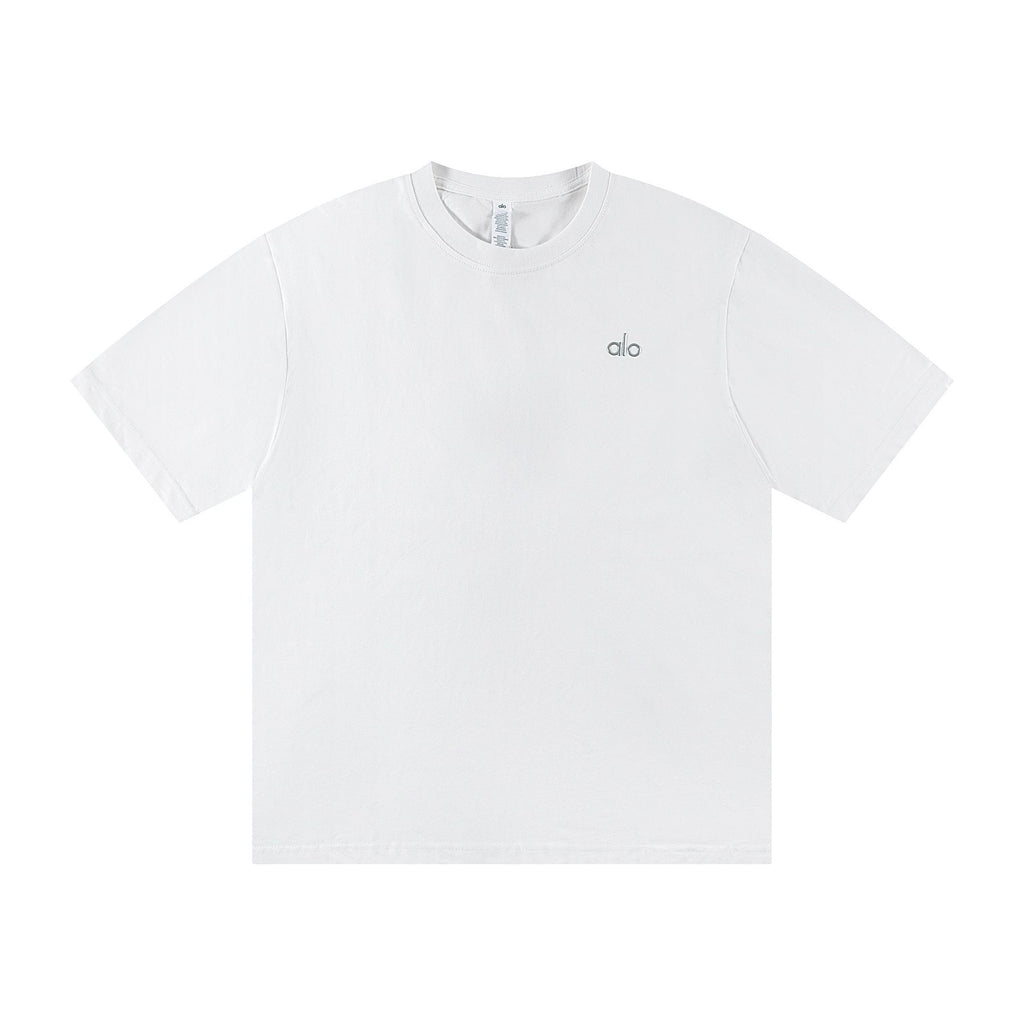 alo Solid Logo T-Shirt & Shorts Set ¡ª front