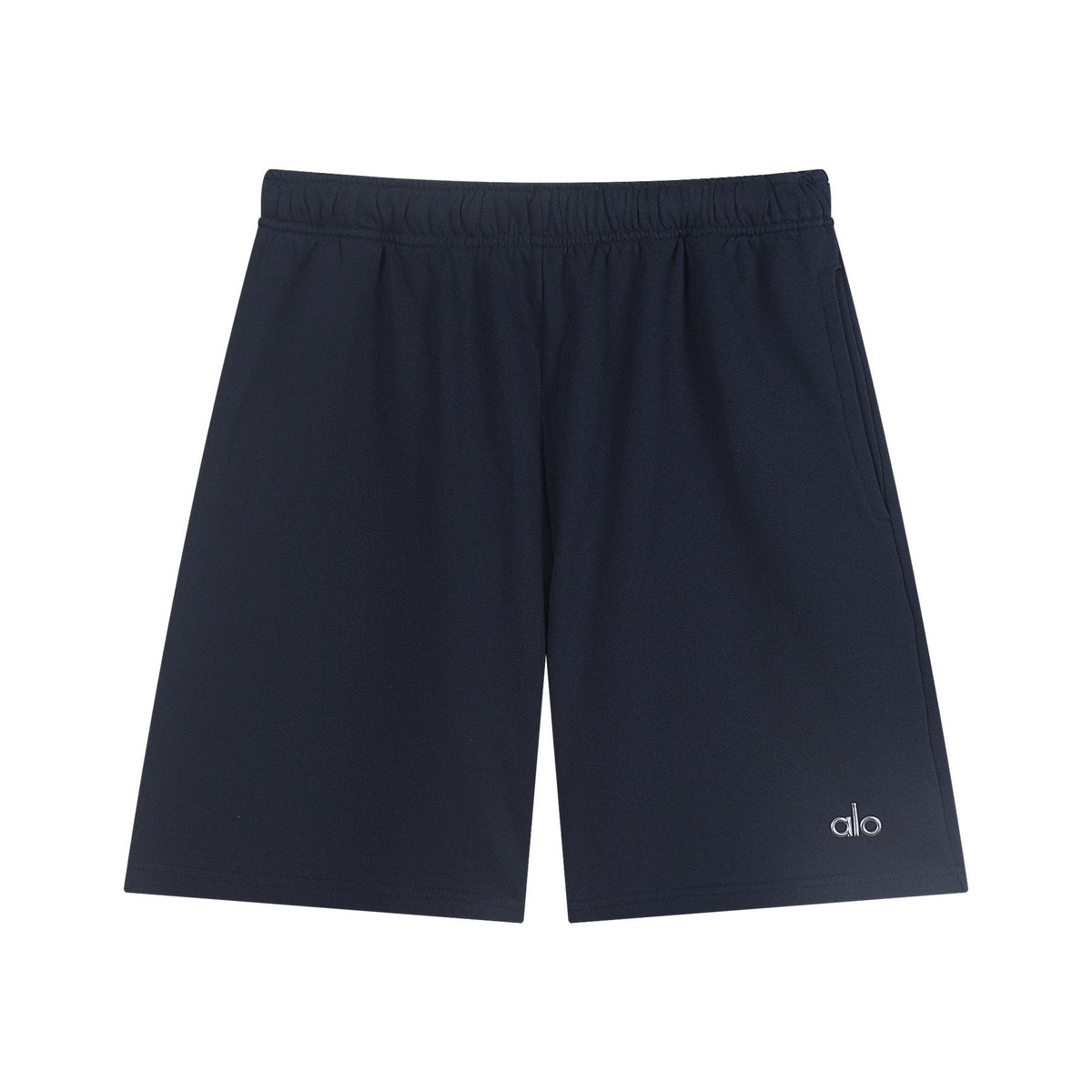 alo Elastic Waist Logo Detail Shorts ¡ª front