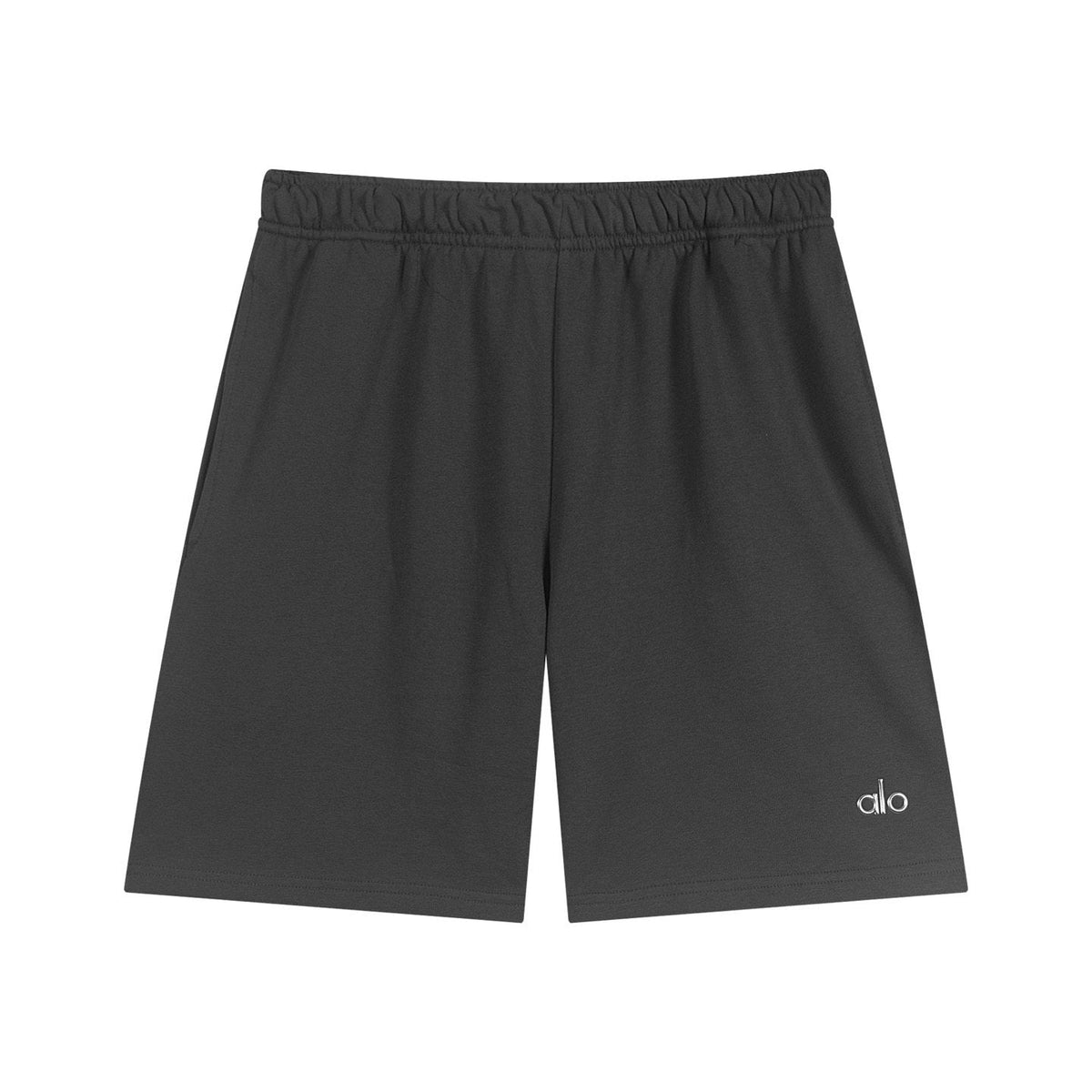 alo Elastic Waist Logo Detail Shorts ¡ª front