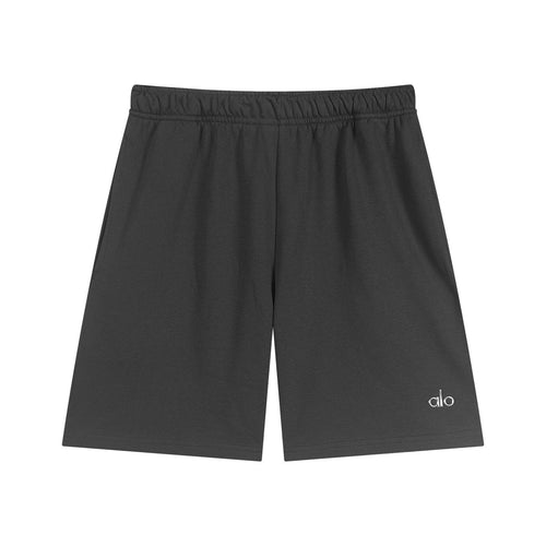 alo Elastic Waist Logo Detail Shorts ¡ª front