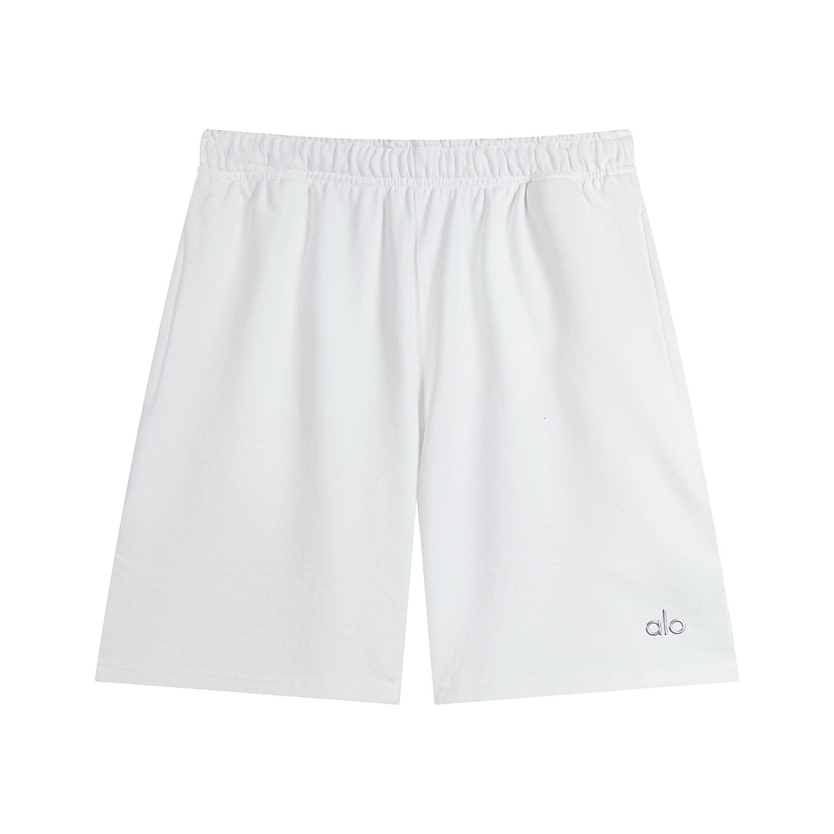 alo Elastic Waist Logo Detail Shorts ¡ª front
