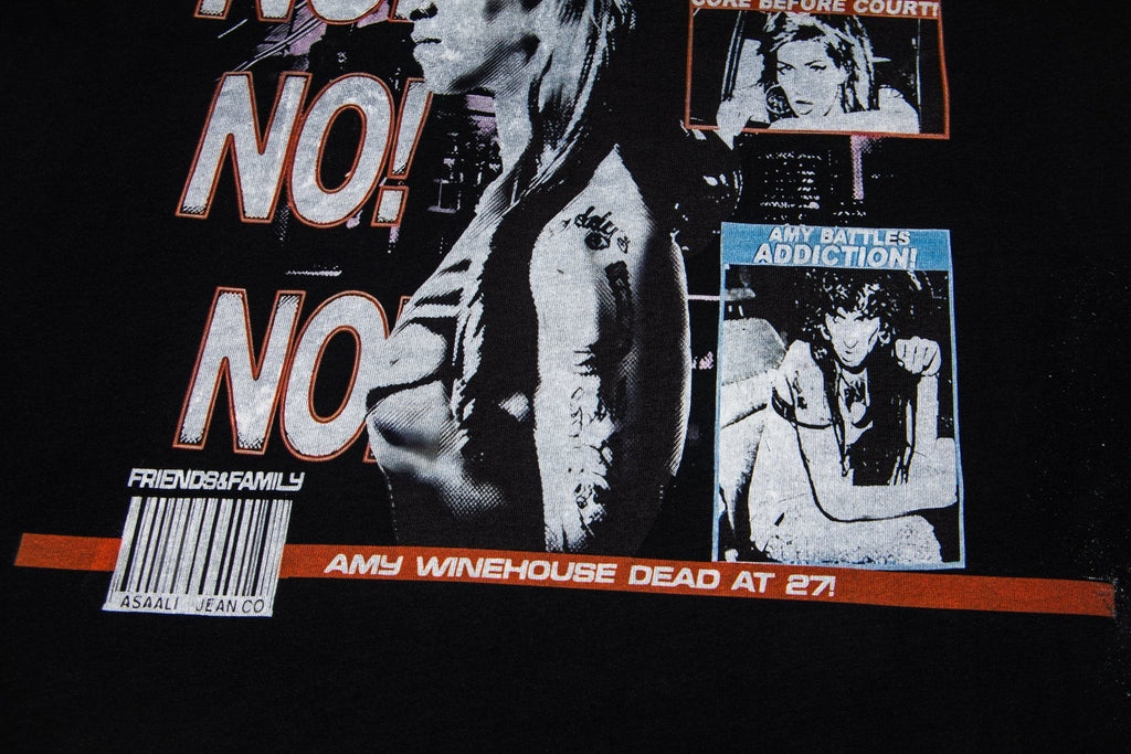 ASAALL Black Front & Back Graphic T-Shirt ¡ª detail