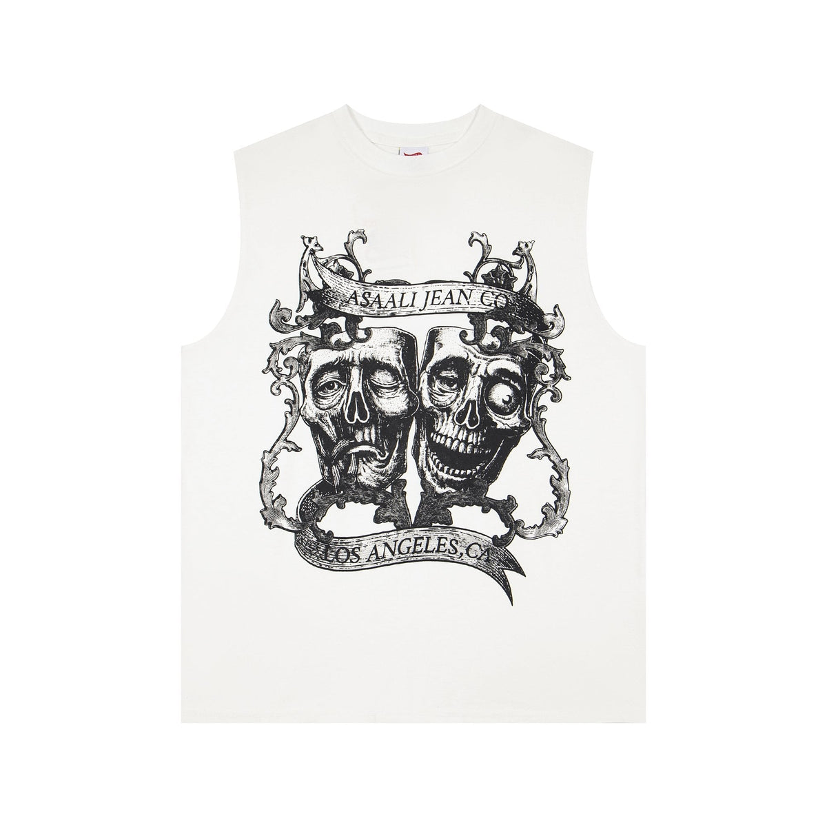 ASAALL White Graphic Sleeveless T-Shirt ¡ª hero