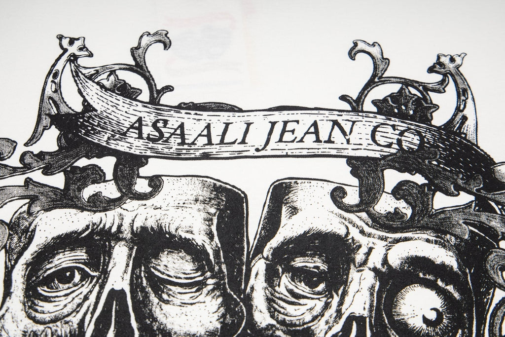 ASAALL White Graphic Sleeveless T-Shirt ¡ª detail