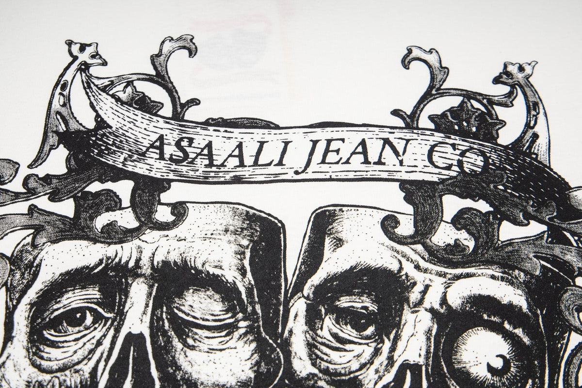 ASAALL White Graphic Sleeveless T-Shirt ¡ª detail