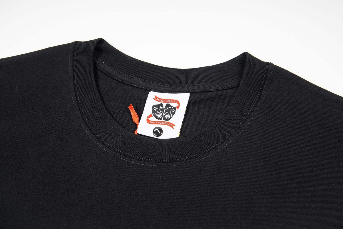 ASAALL Theatrical Mask Graphic T-Shirt ¡ª neck_label