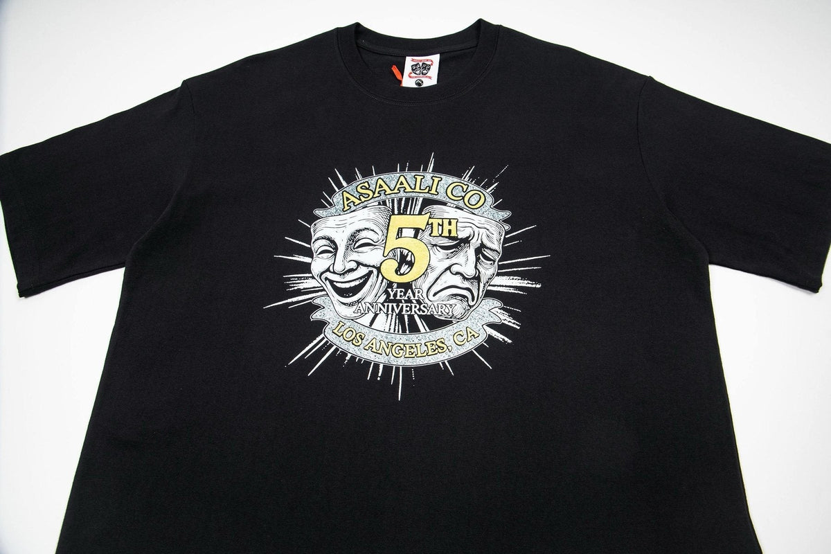 ASAALL Theatrical Mask Graphic T-Shirt ¡ª detail