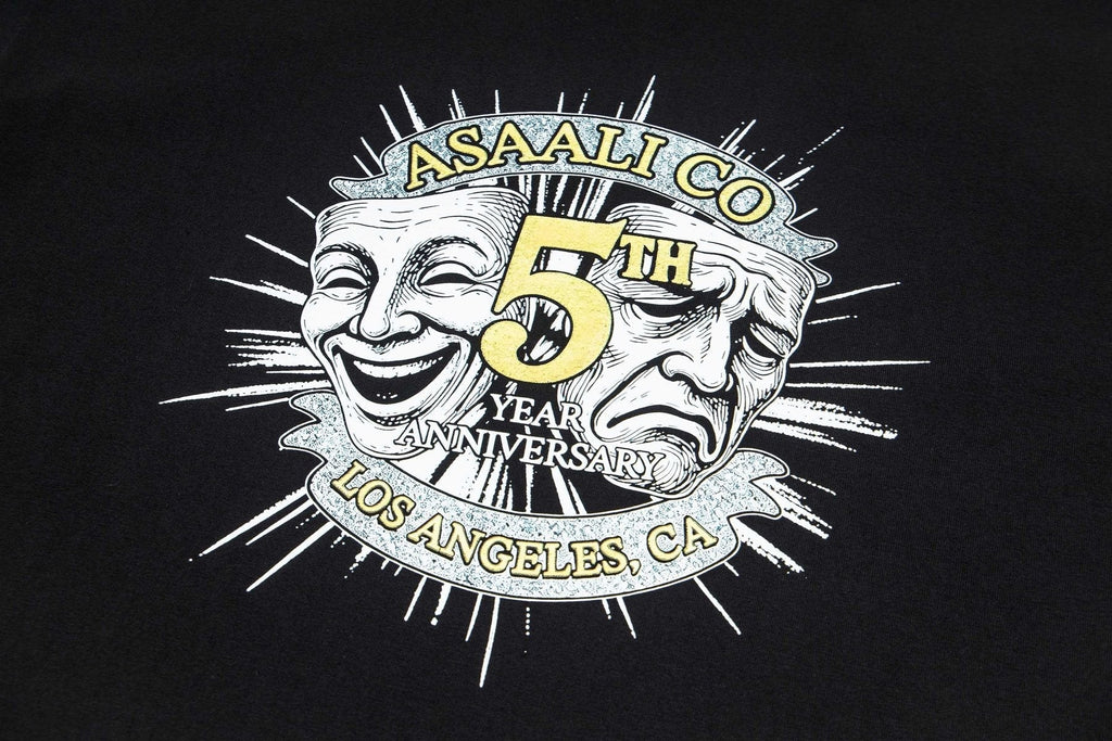 ASAALL Theatrical Mask Graphic T-Shirt ¡ª detail