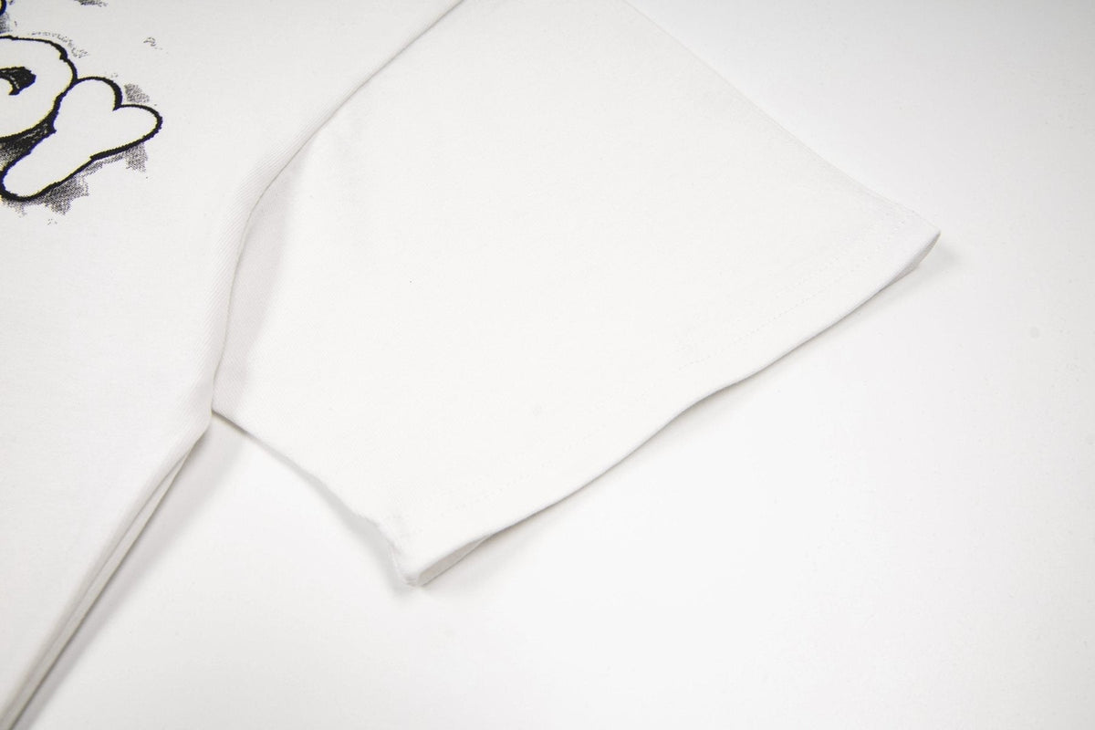 ASAALL White Black Front Graphic T-Shirt ¡ª detail
