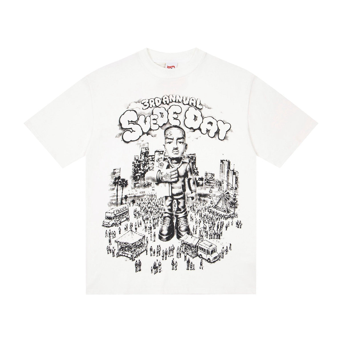 ASAALL White Black Front Graphic T-Shirt ¡ª hero