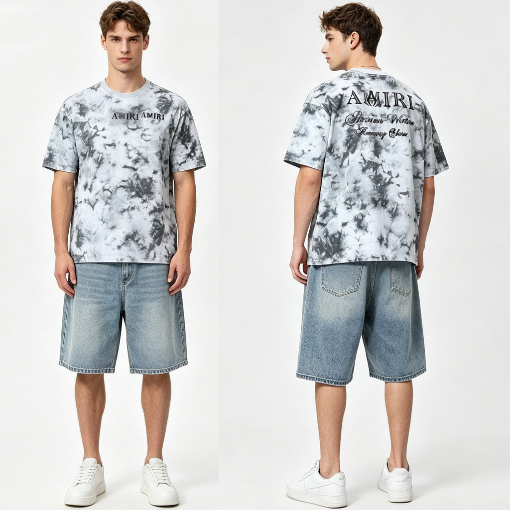 AMIRI Gray Tie-Dye Graphic T-Shirt ¡ª context