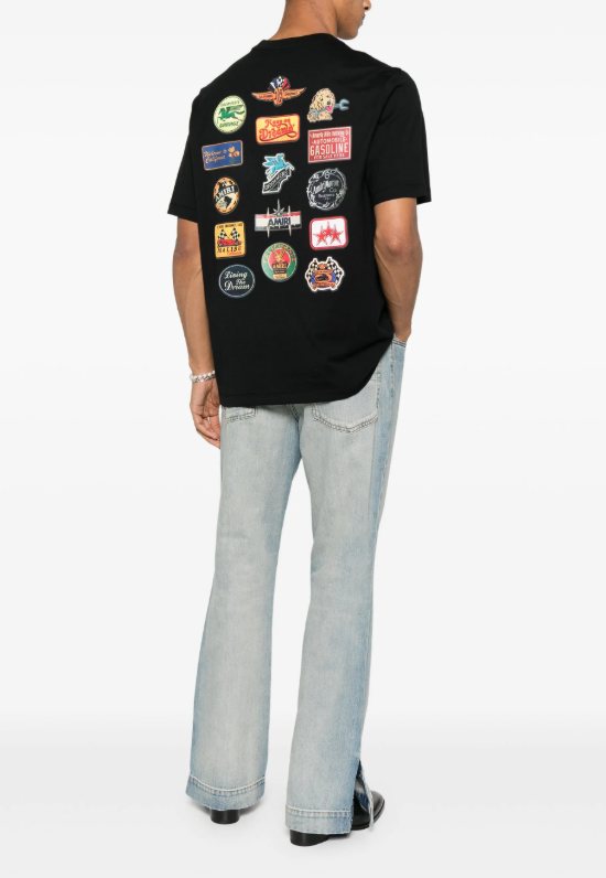 AMIRI Multi-Patch Back Graphic T-Shirt ¡ª model