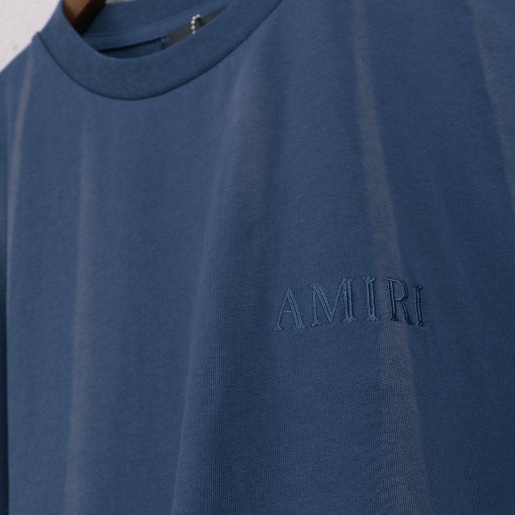 AMIRI Washed Embroidered T-Shirt & Shorts Set ¡ª detail