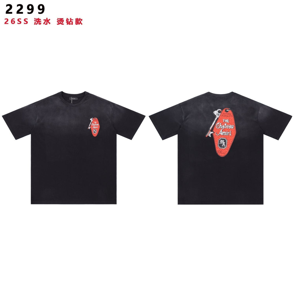 AMIRI The Chateau Rhinestone Graphic T-Shirt ¡ª hero