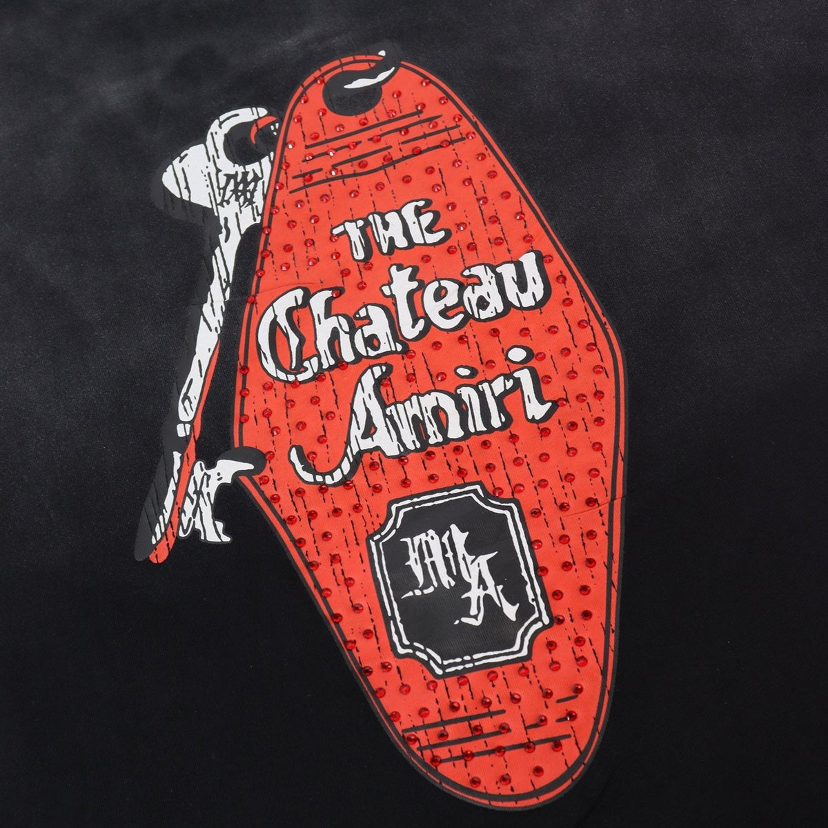 AMIRI The Chateau Rhinestone Graphic T-Shirt ¡ª detail