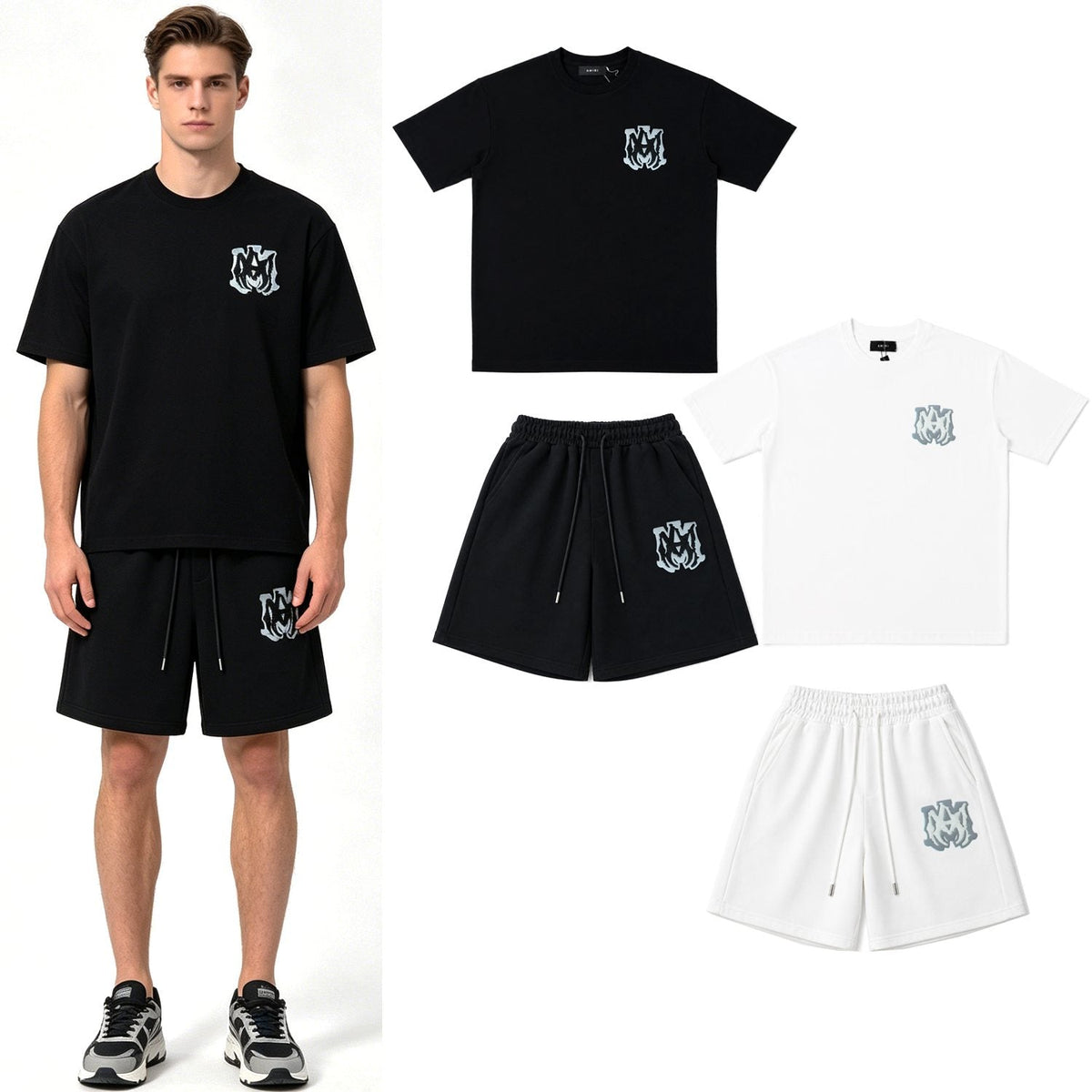 AMIRI Ice Blue Flame Graphic Short-Sleeve Set ¡ª comparison