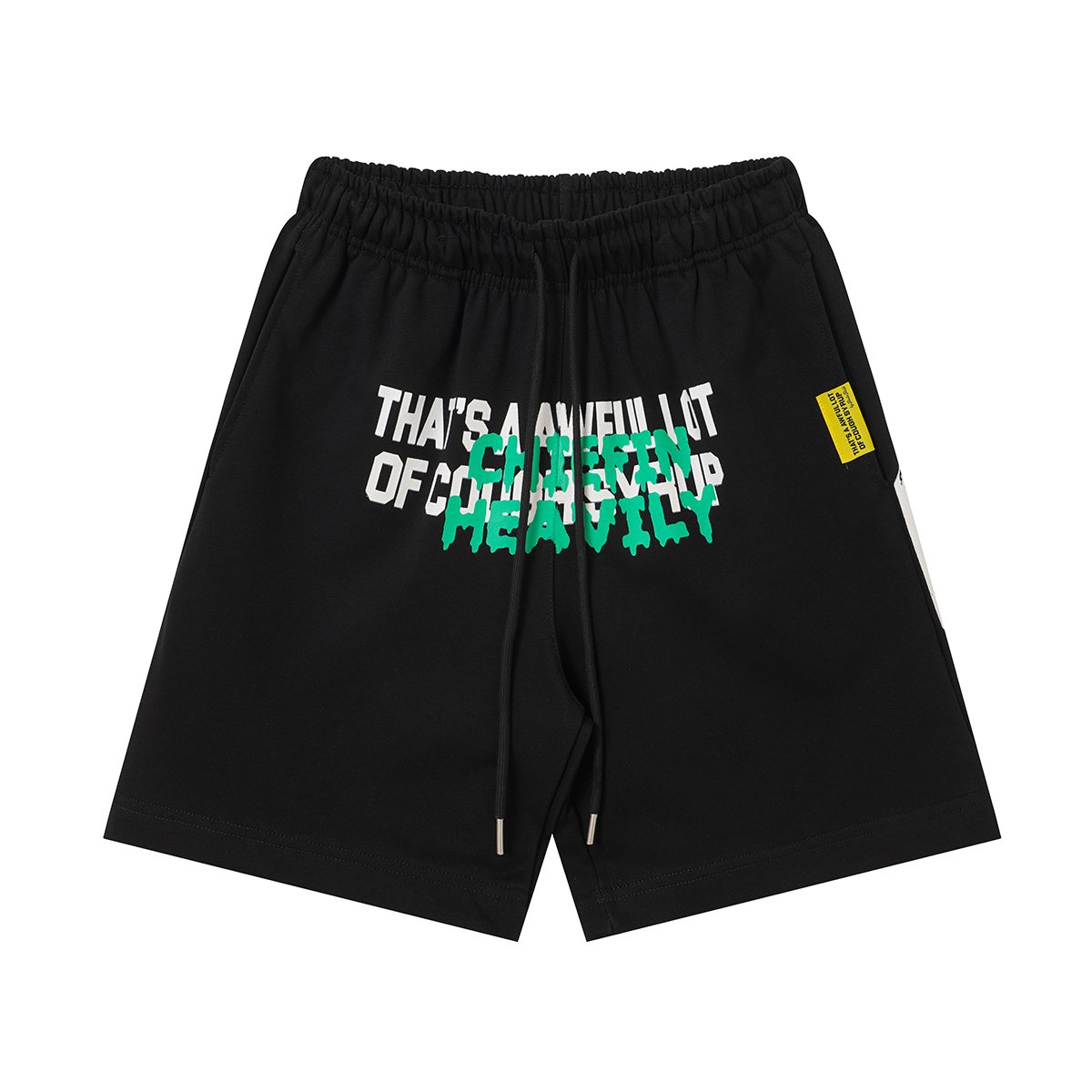 THAT'S A AWFUL LOT OF COUGH SYRUP Drawstring Graphic Shorts ¡ª hero