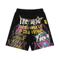 THAT'S A AWFUL LOT OF COUGH SYRUP Black Graphic Drawstring Shorts ¡ª hero