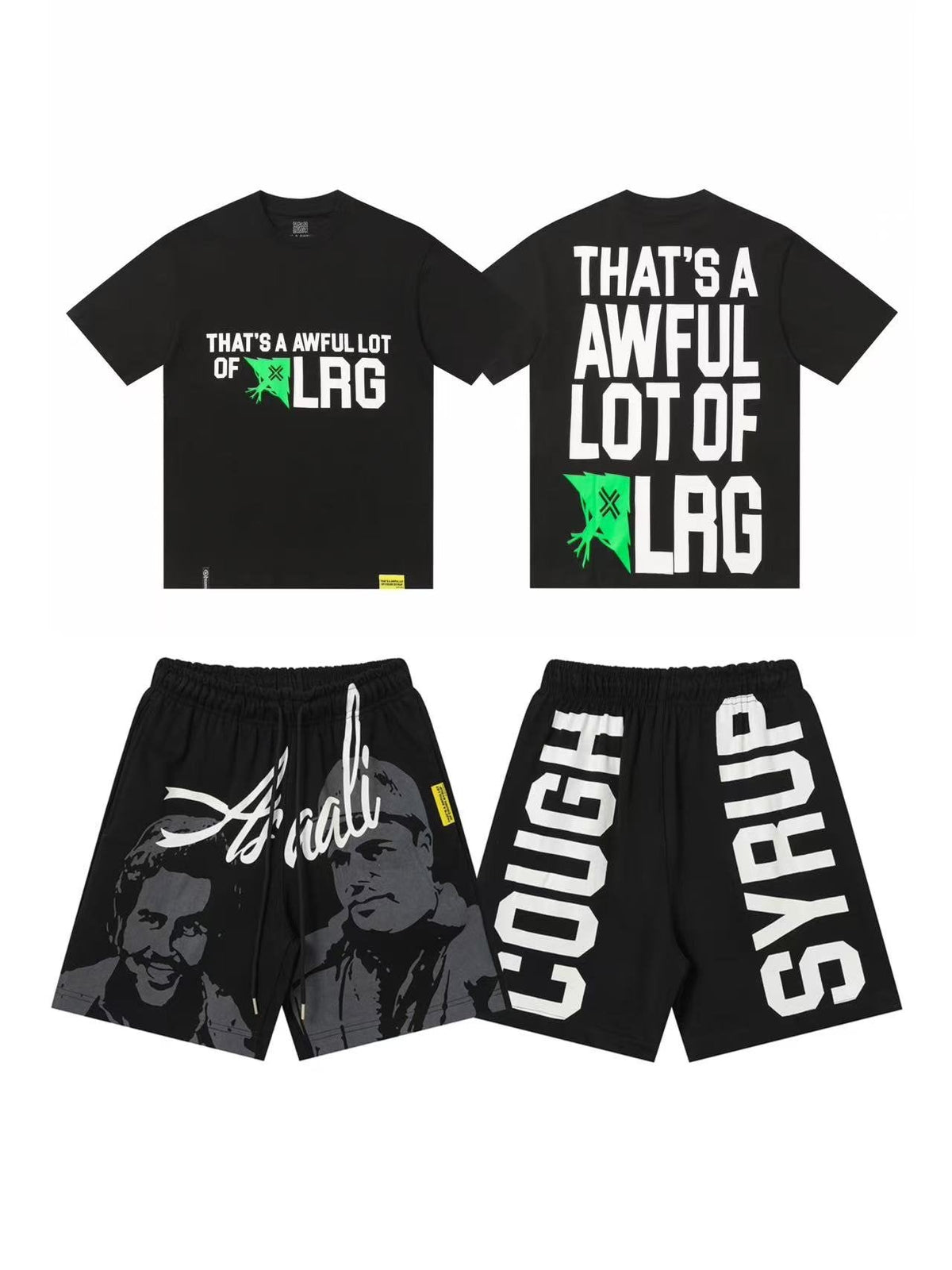 THAT'S A AWFUL LOT OF COUGH SYRUP LRG Graphic T-Shirt and Shorts Set ¡ª front